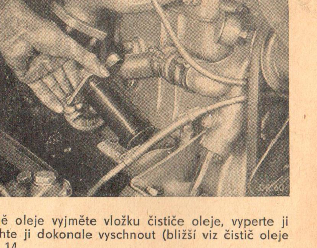 Čistič motorového oleje