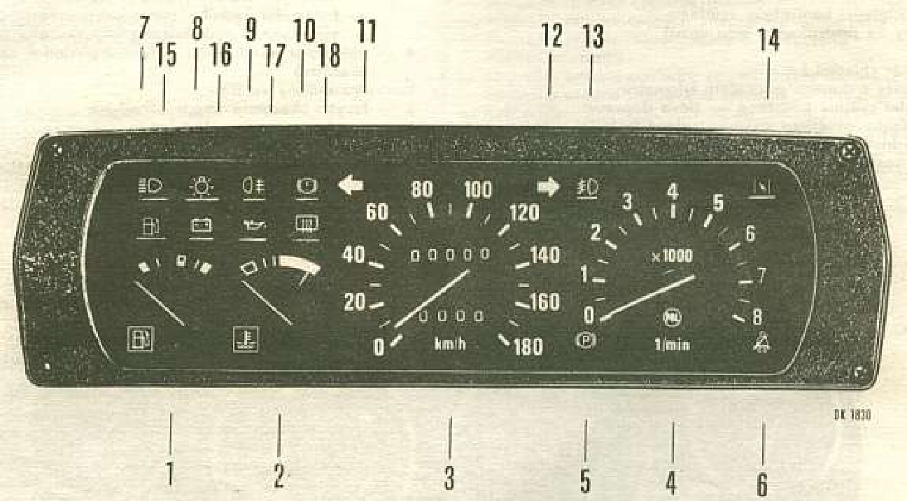 Přístrojový štít ŠKODA 135