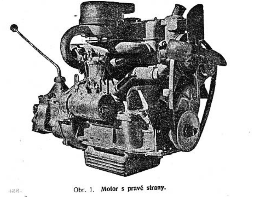 Motor 1101 — pohled zprava