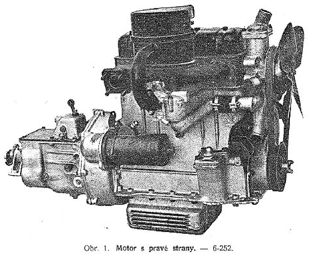 Motor 1102 — pohled zprava