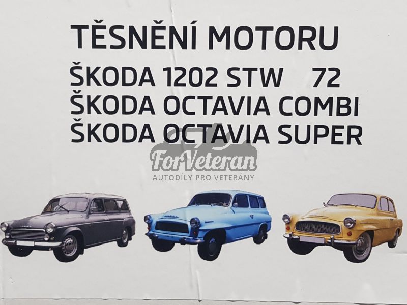Sada těsnění motoru 72mm - ŠKODA Octavia combi, Octavia Super, 1200-2 STW ; 000-203, 105099989