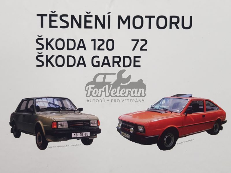 Sada těsnění motoru 72mm - ŠKODA 120 M, GARDE - od 1985 ; 000-205, 114099990