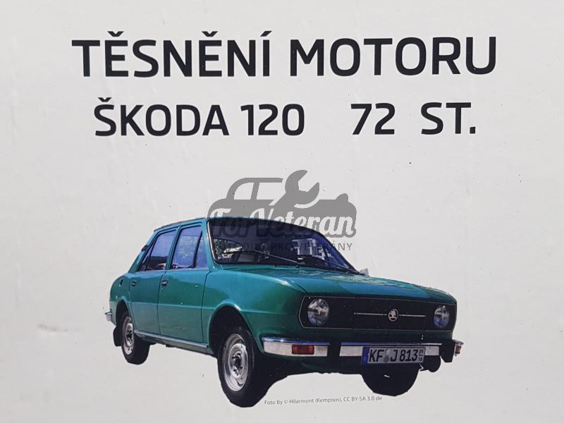 Sada těsnění motoru 72mm - ŠKODA 120 ST do 1985 - úžovka ; 000-207, 113099990