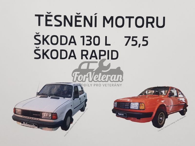 Sada těsnění motoru škoda 130L, ŠKODA RAPID - 75,5mm ; 000-210, 115099990