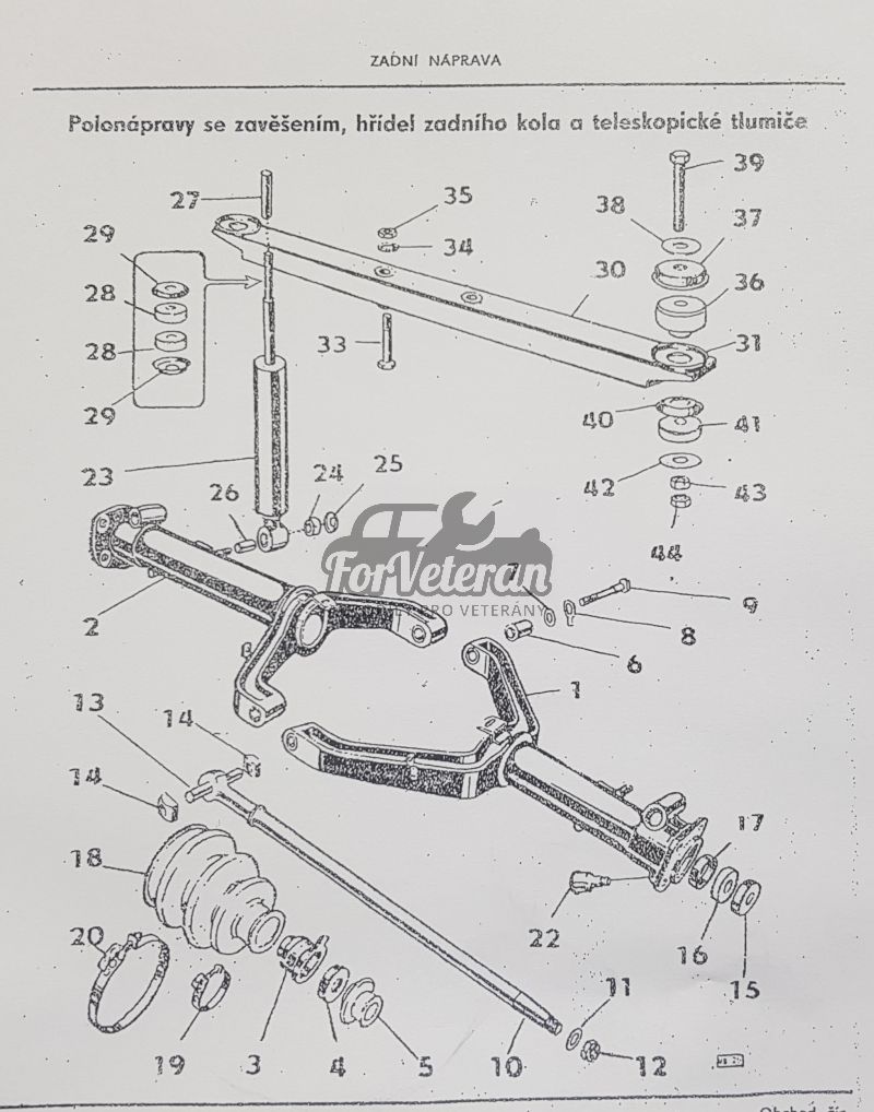Sada manžety poloosy ŠKODA Spartak, Octavia, Felicia, 1202, Tatra 805 ; 105329820S