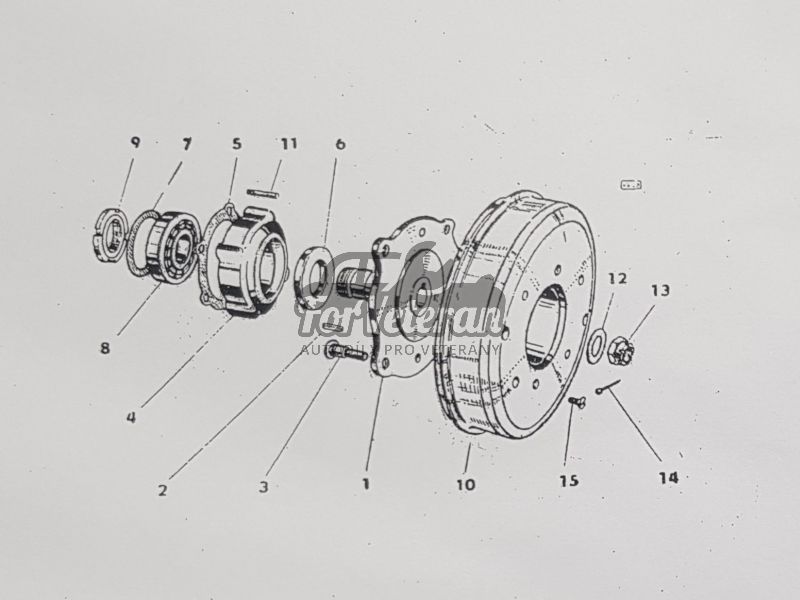 Sada ložiska kola PREVÉ zadní polonápravy ŠKODA Octavia Combi, 1202 - combi ; 107330020S
