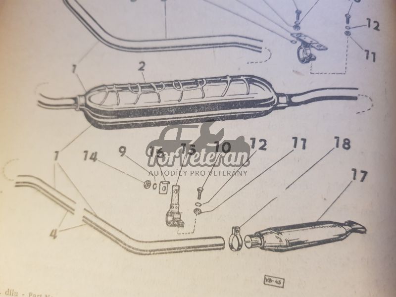 Podložka závěsu výfuku ŠKODA Spartak, Octavia, Felicia, 1200-1203 ; 105609680
