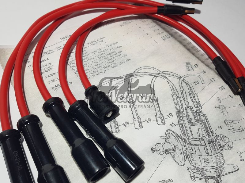 Sada zapalovacích kabelů originál ŠKODA 1000MB, 110, 110R ; 110093617, 110093590
