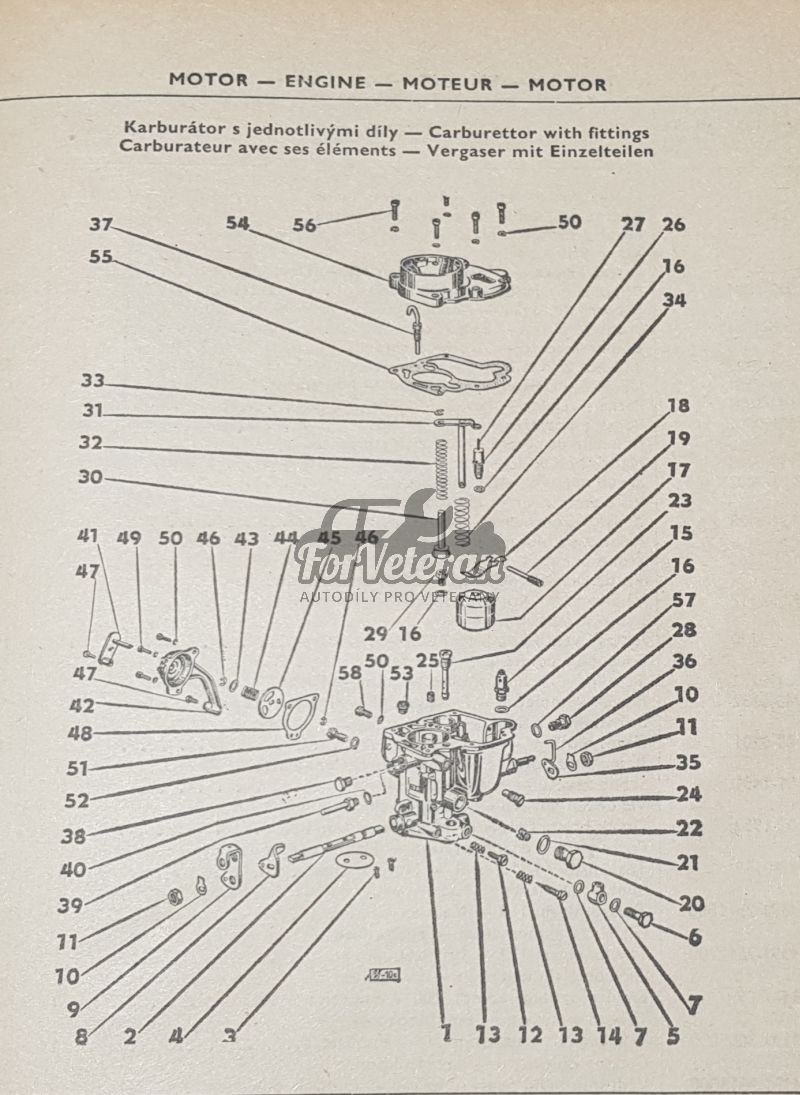 Karburátor JIKOV BS DIF 24 ŠKODA 1100MB, 110, 110L ; 110940022