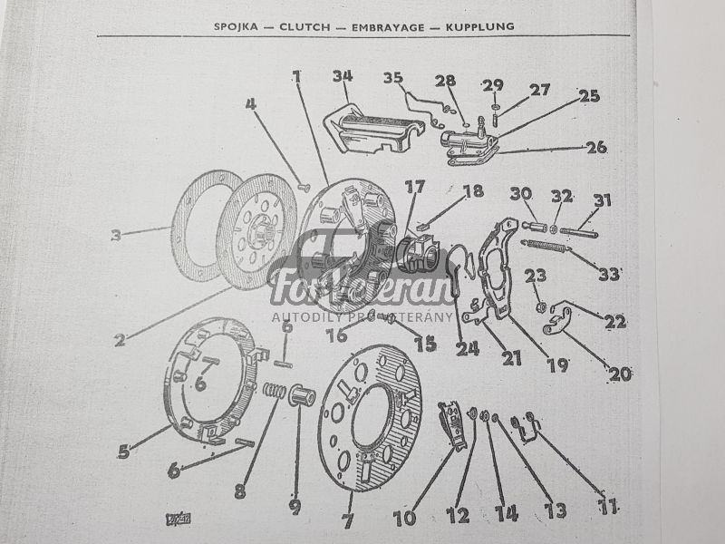Pružina přítlačná spojky ŠKODA 100, 105, 120 ; 111158190, 10-399-5055