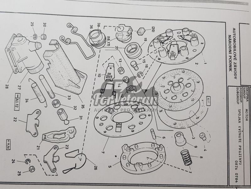 Obložení lamely spojky 180mm ; 110195770, 1085087