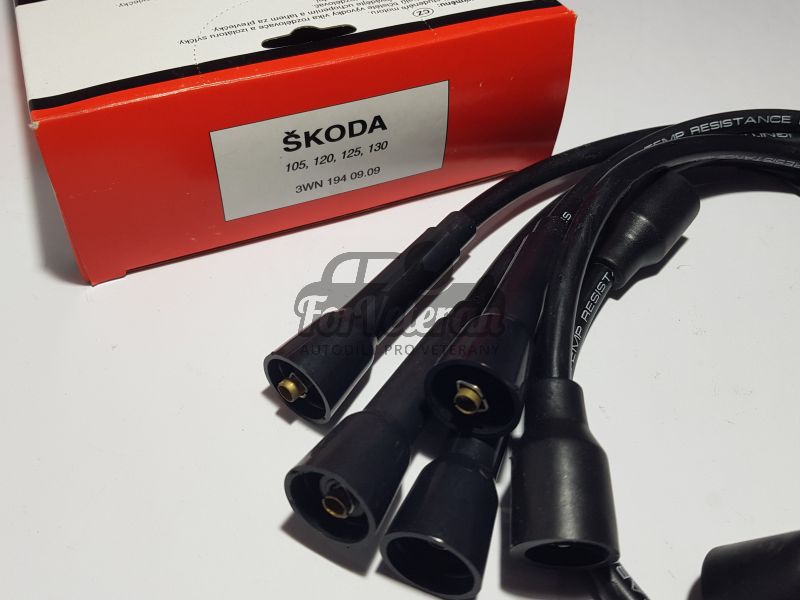 Sada zapalovacích kabelů starý typ ŠKODA 1000MB, 100, 110R, 105, 120, 130, GARDE, RAPID ; 113093617, 113093590