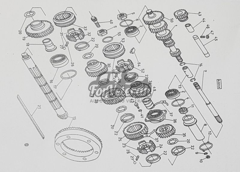 Sada na opravu převodovky ŠKODA 105, 120, 125, 130 – 5ti-kvalt suché poloosy ; 114200020S