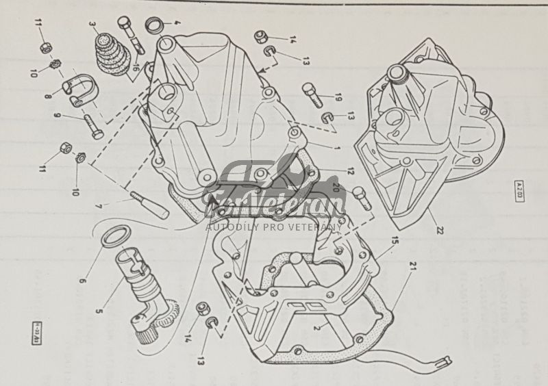 Sada na opravu převodovky ŠKODA 105, 120, 125, 130 – 5ti-kvalt suché poloosy ; 114200020S