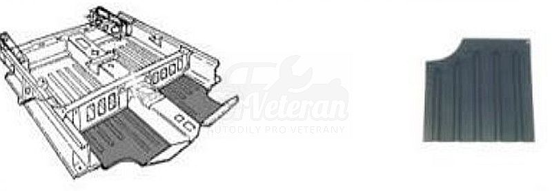 Podlaha přední pravá část ŠKODA 105, 120, 130, Rapid, Garde ; 113700247, 114700216