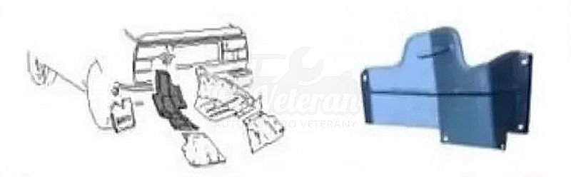 Krycí plech pod motor levý ŠKODA 105, 120, 130 ; 113710655