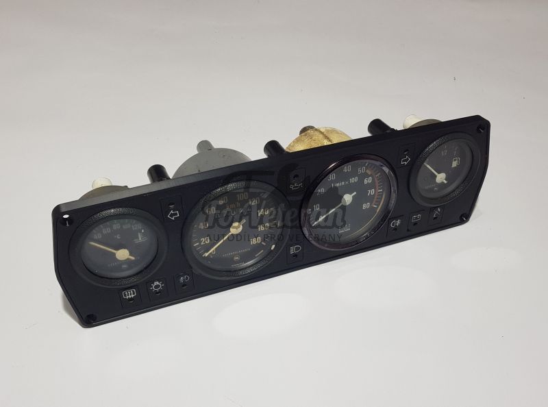 Panel přístrojové desky / rámeček budíků ŠKODA 120LS, 130 - otáčkoměr ; 114980113