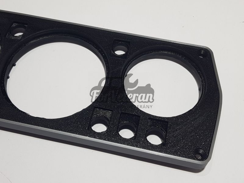 Panel přístrojové desky / rámeček budíků ŠKODA 120LS, 130 - otáčkoměr, stříbrný rámeček ; 114980114