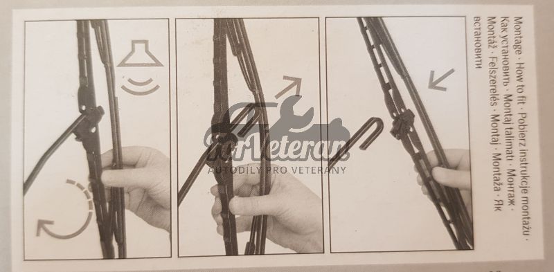 Lišta stěrače 400mm ŠKODA 105, 120, 130, Rapid ; 113930210