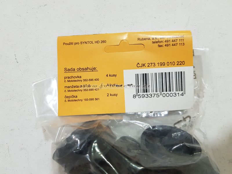 Sada gumiček RUBENA č. 22 Brzdový váleček 38 mm AVIA A30, 31 ; 361595040