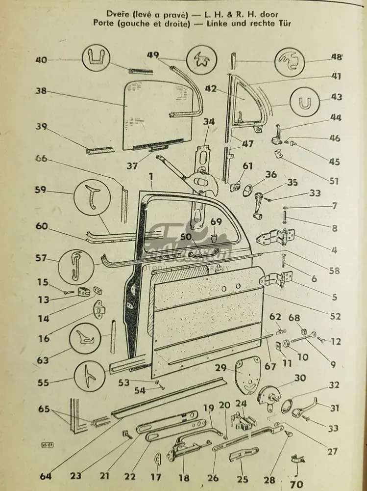 Těsnění dveří - na kastli, práh dveří ŠKODA SPARTAK, OCTAVIA ; 1211797671, SPOC05B