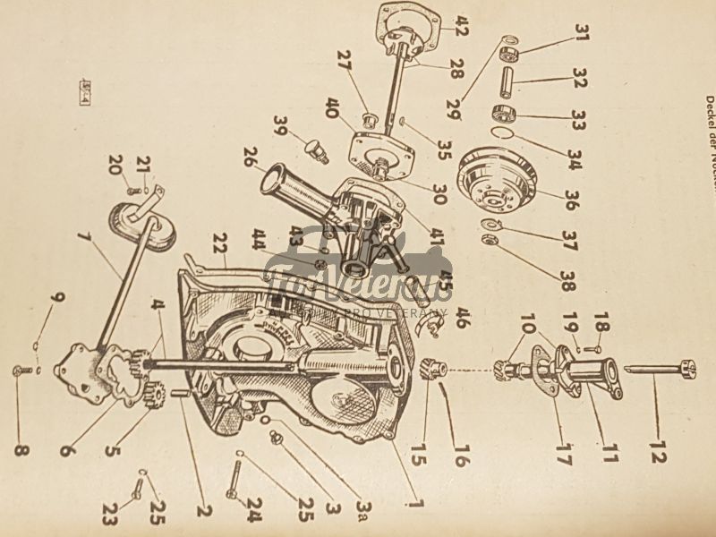Opravná sada vodní pumpy - originálu ŠKODA 1000MB, 100, 110r, 105, 120, 130 ; 110050001, 113050001