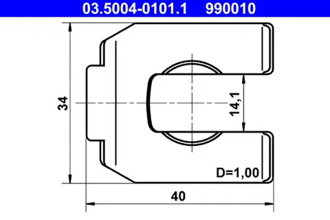 Držák brzdové hadice - výřez 12mm QUICK BRAKE 3200 ; 110595700 - 12, 113611715, 113611715A