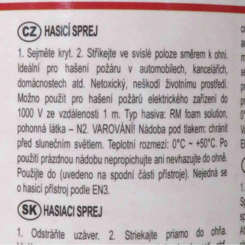 Carlson Hasicí sprej 500 g ; VEL0843