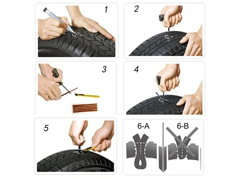 Sada na opravu pneumatik při defektu TUBELESS Tire repair KIT